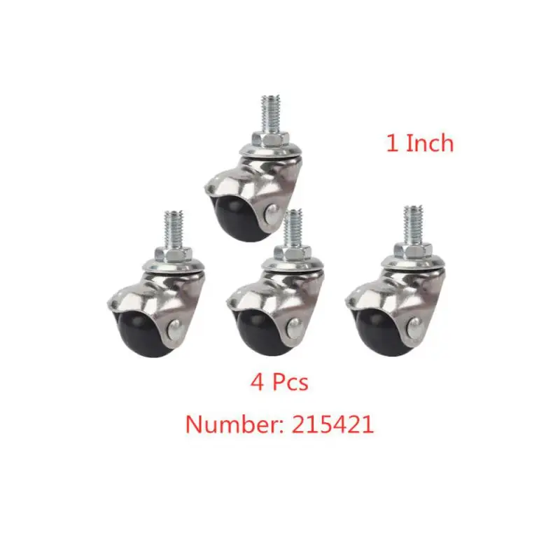 

(4 Packs) 1 Inch Universal Wheel Screw Rod Pulley Sofa Table And Chair Furniture Ball Wholesale Caster