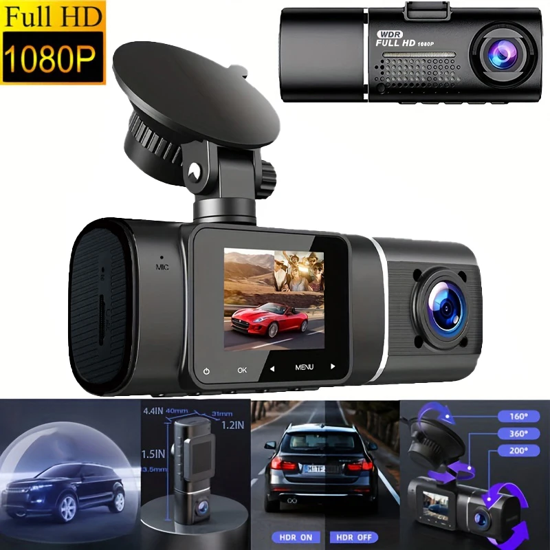 

VVKYKO Dash Cam Front Rear for Car 1080P Dash Camera with 32GB Card 3.16” IPS Screen HDR G-Sensor 24H Parking Mode Night Vision