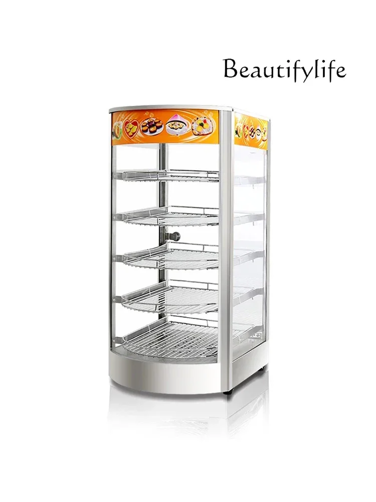 

Small energy-saving egg tart insulation cabinet Commercial desktop cooked food display cabinet