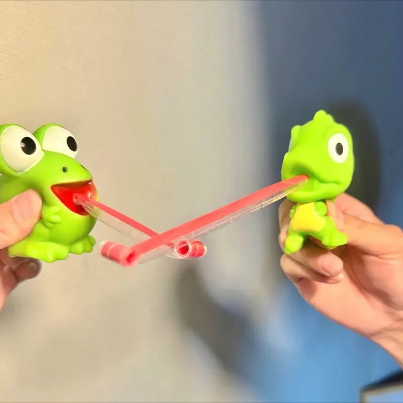 

1Pcs Frog Dinosaur Sticking Tongue Out Slow Rebound Fidget Toy Funny Stress Relief Toy Christmas Gifts For Kids