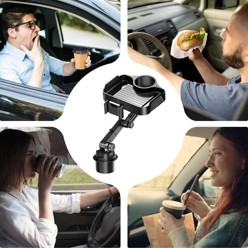 Автомобильный держатель для чашки, расширитель, держатель для телефона, автомобильный расширитель для чашки, регулируемый поднос для еды, крепление для телефона для бутылок с водой, кружек