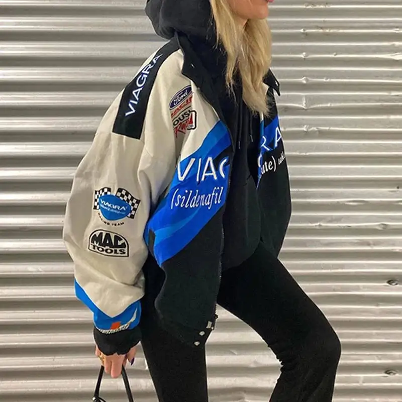 Chaqueta informal de béisbol para hombre y mujer, abrigo de estilo Hip Hop, de gran tamaño, a la moda