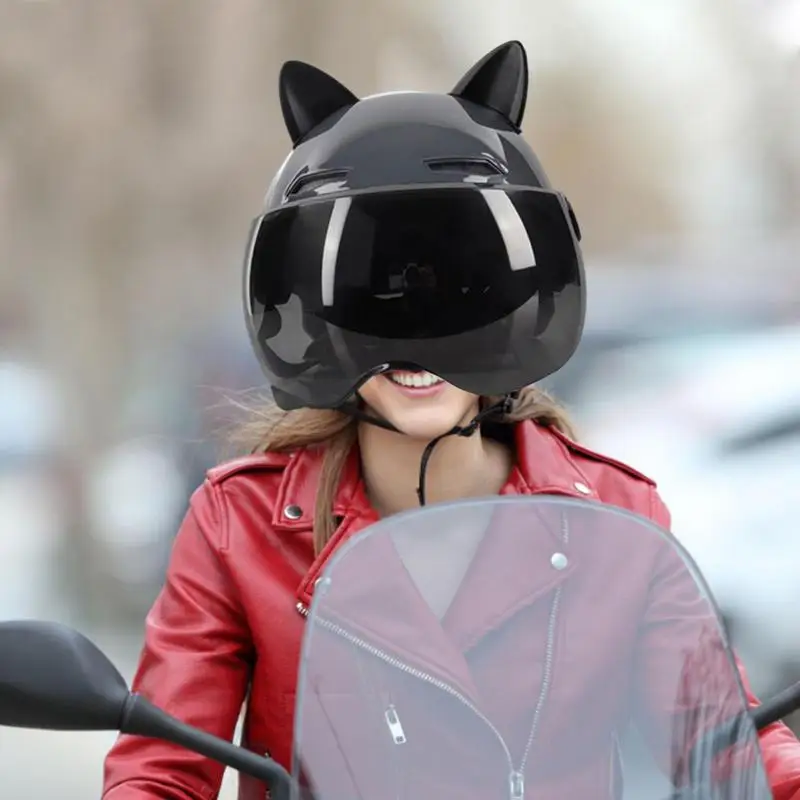 Motorcycle Hat Open Face Half Shell Motorcycle Hats Cool Cat Motorcycle Hats Motorcycle Biker Cruiser Scooter Touring