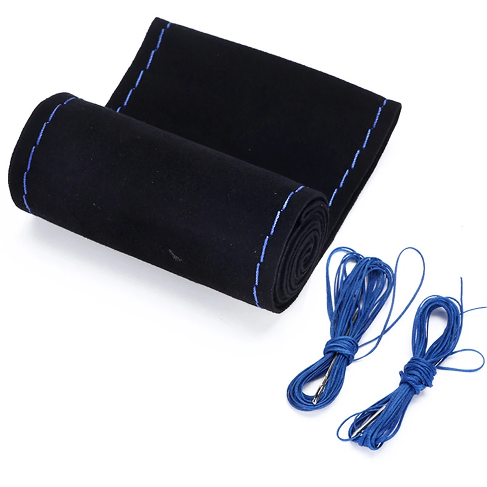 Universal Wildleder Leder Abdeckung Lenkräder Stich Steer Abdeckung DIY Hand Nähen Sport Racing Auto Lenkrad Abdeckungen – Detail 10