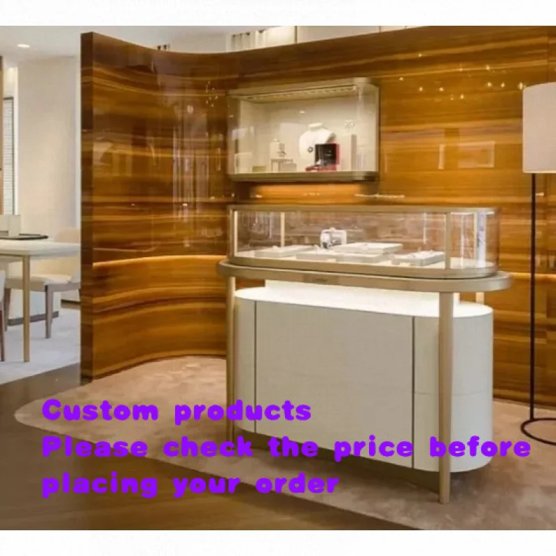

custom.Custom High-End LED-Lit Jewelry Showcase Display Interior Boutique Cabinet Design Exclusive Jewellery Shop