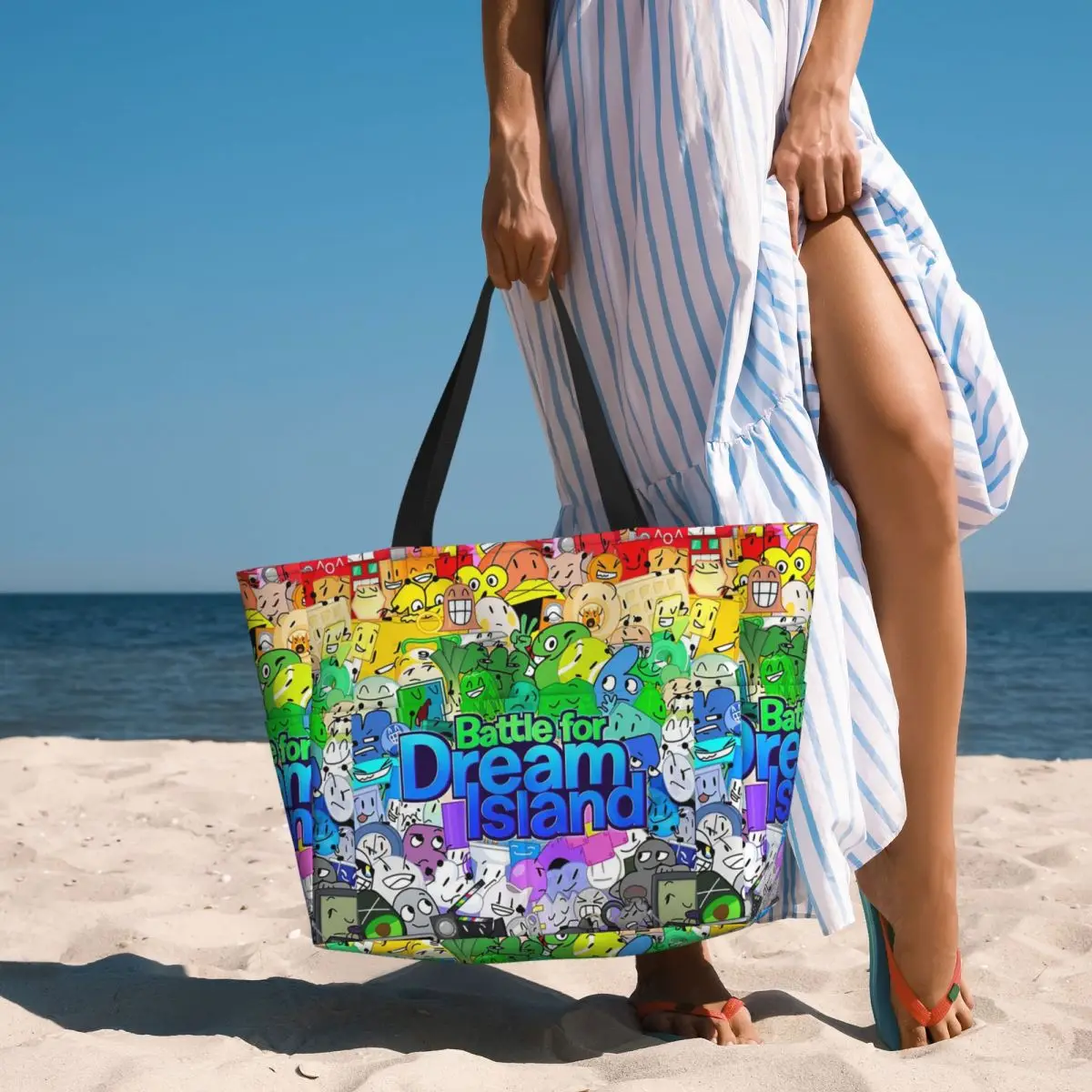 BFDI Cast 2024 Beach Tote Bag Sport Gym Yoga Duffle Large Tote Bag Women Travel Bag Fitness bag