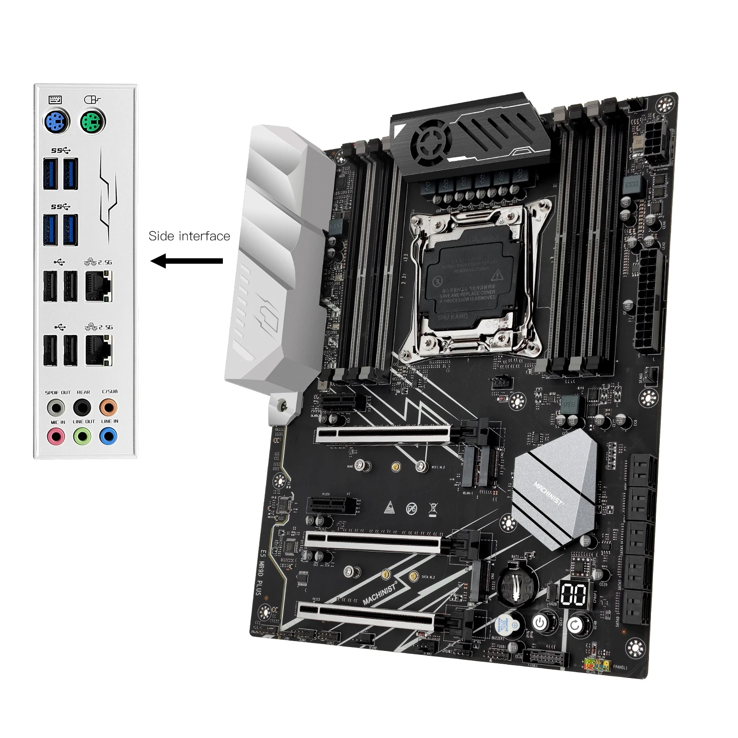 MACHINIST X99 Conjunto de placa-mãe LGA 2011-3 Kit Xeon E5 2697 V4 CPU com 8 slots 64GB DDR4 ECC 2133MHZ Memória NVME SATA M.2 ATX MR9D
