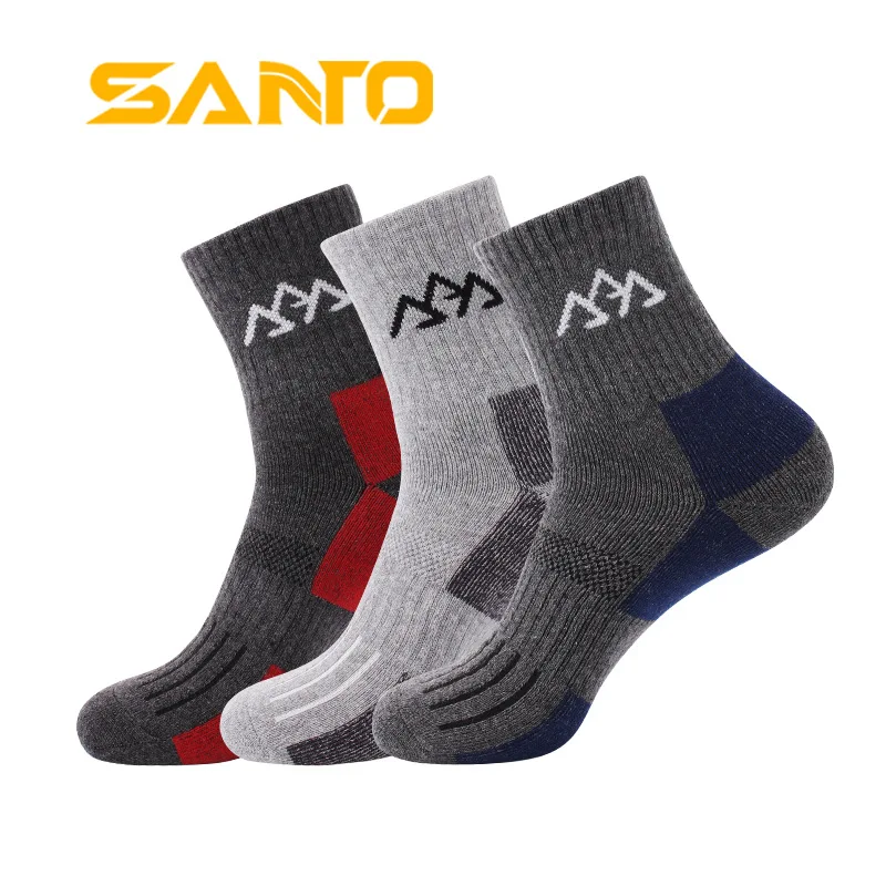 3Pairs/lot 2023 New Brand Men Socks Winter Quick dry Cotton Sock CoolMax Comfortable Male Socks Casual Terry Sock for Men