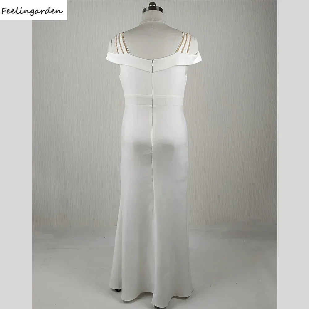 Robe De soirée sirène longue blanche, épaules dénudées, De haute qualité, nouvelle collection, DX310, 2020