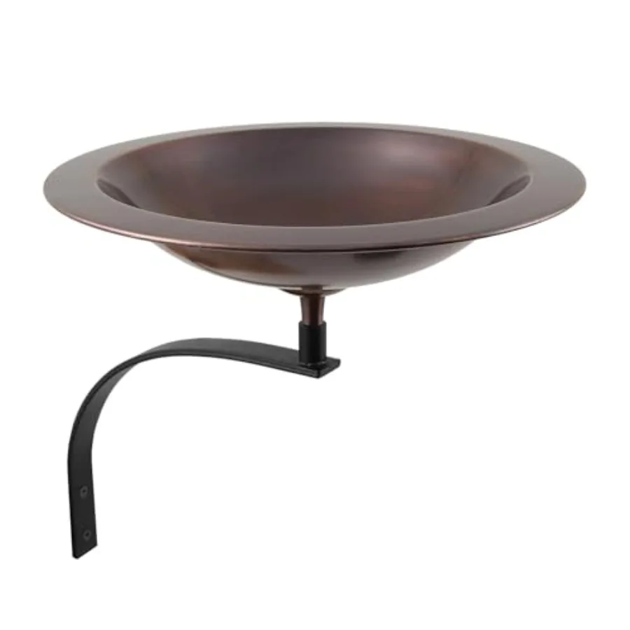 

Classic II Birdbath-Wall Mount Bracket: outdoor wall-mounted birdbath bracket, stainless steel, matte black, rust-resistant and