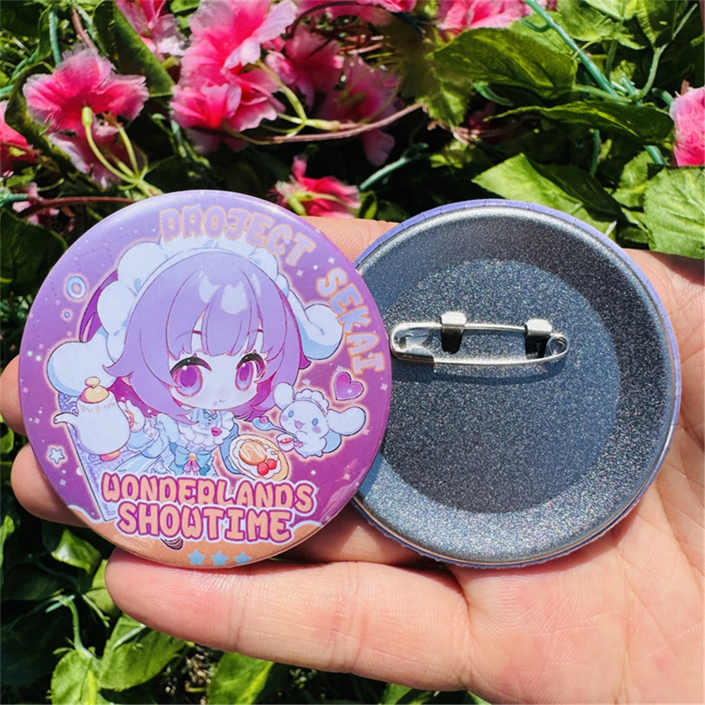 Proyek Game 58mm Sekai: Panggung Penuh Warna! feat pjsk ‌   Kusanagi Nene Cosplay KOSTUM Lencana Pin SPTE Tinplate Bros Prop