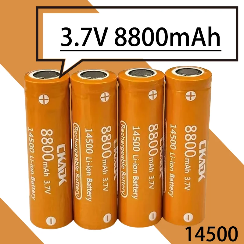 

NEW 14500 Lithium Battery 3.7V 8800mAh Rechargeable Battery Solderable Nickel Sheet Battery for Flashlights LED Flashlight Toys