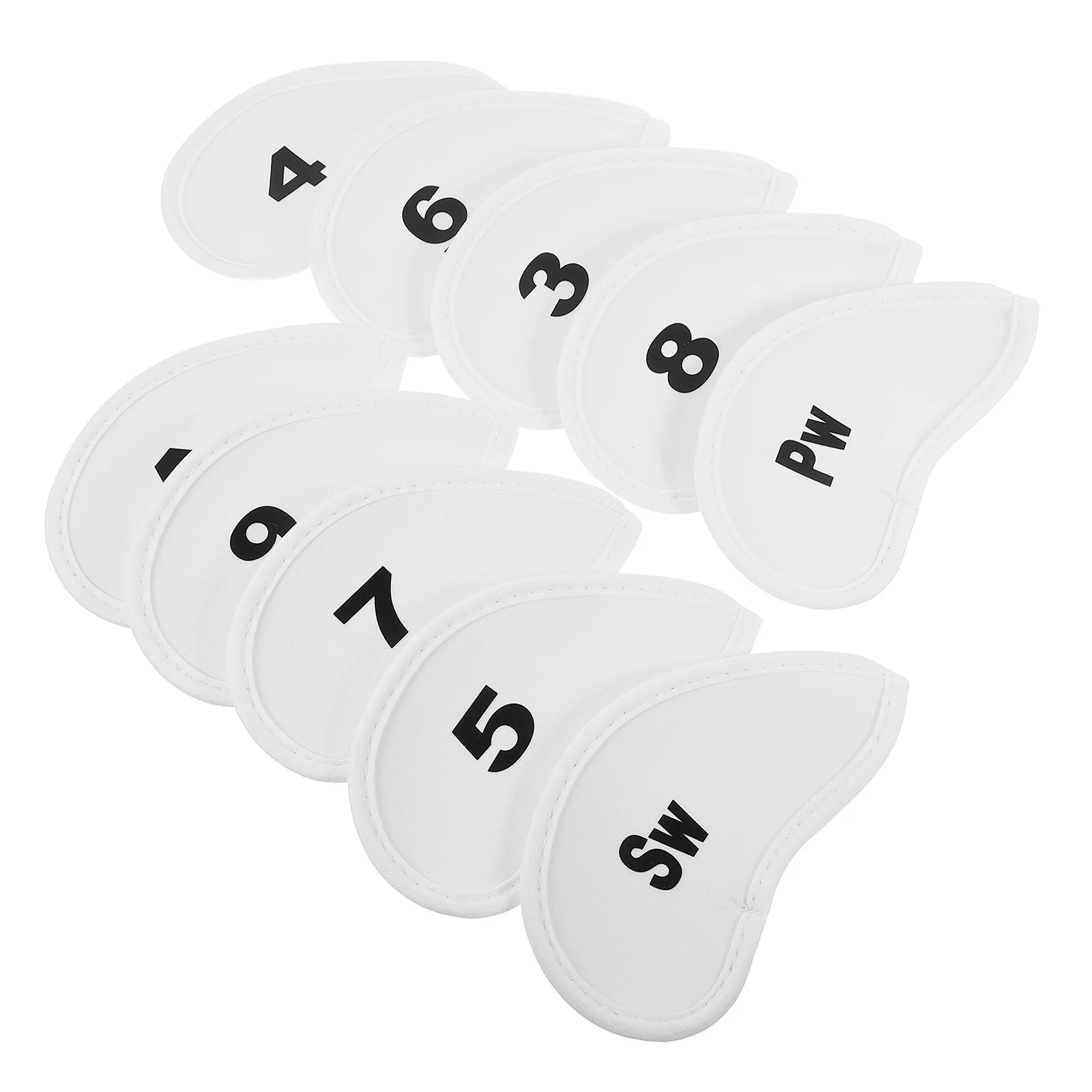 

10 Pcs Golf Covers Irons Protective Cloth Portable Numbered Thickened Anti Wear Reduction Breathable