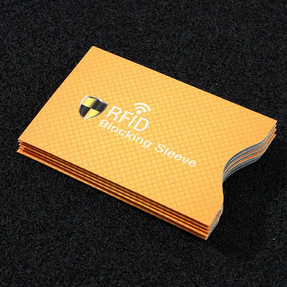 

5PCS New Bank Credit Cards Aluminium RFID Blocking Sleeve Wallet Protect Case Cover Card Holder