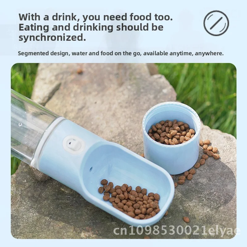

Portable Dog Water Cup for Outdoor Walking Pet Water Feeder Supplies Gray Blue Pink Green PP Material