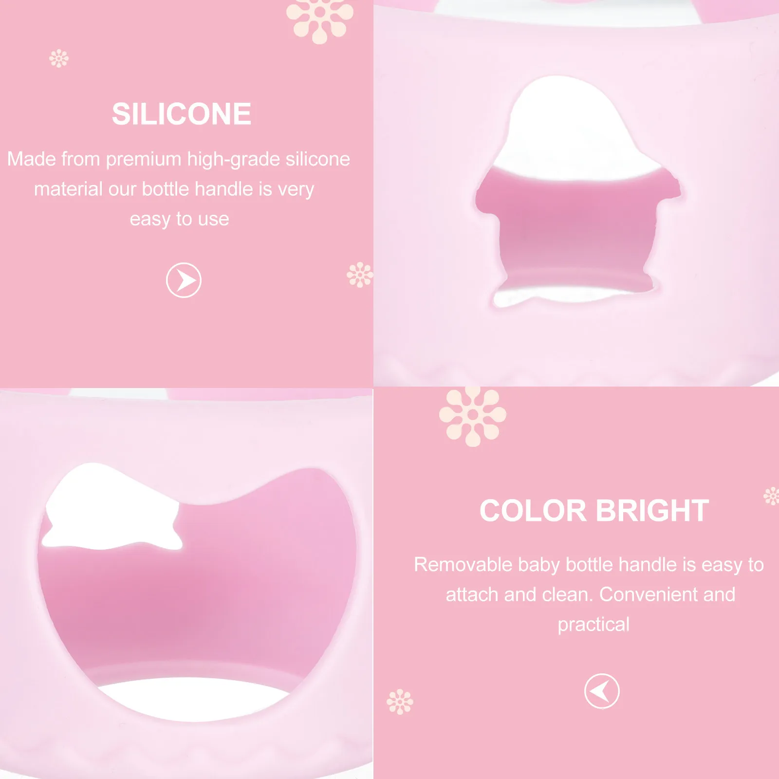 

Silicone Baby Bottle Sleeve Infant Glass Bottle Cover Protective Anti-Slip Shockproof Insulated Non-Slip Grip for Easy Holding