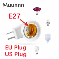 LED E27 220V 6A presa maschio luce a convertitore adattatore spina tipo usa ue per portalampada lampadina con pulsante ON/OFF