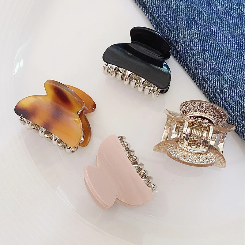 3 teile/satz Haar Klaue Clips Kleine Größe Leopard Print Acryl Shark Clip Einfache Elegante Haarnadel Haar Clips Frauen Haar Zubehör – Detail 3