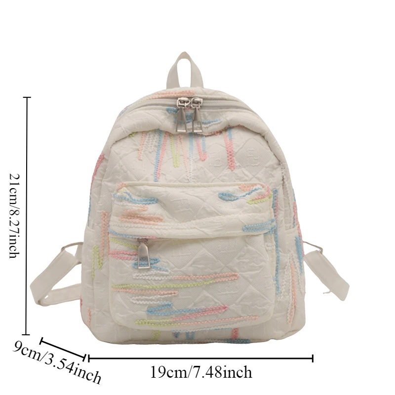 Pretty and Fashionable Girl Backpack Cute Little Backpack Large Capacity Mini Student Spring Outing Backpack