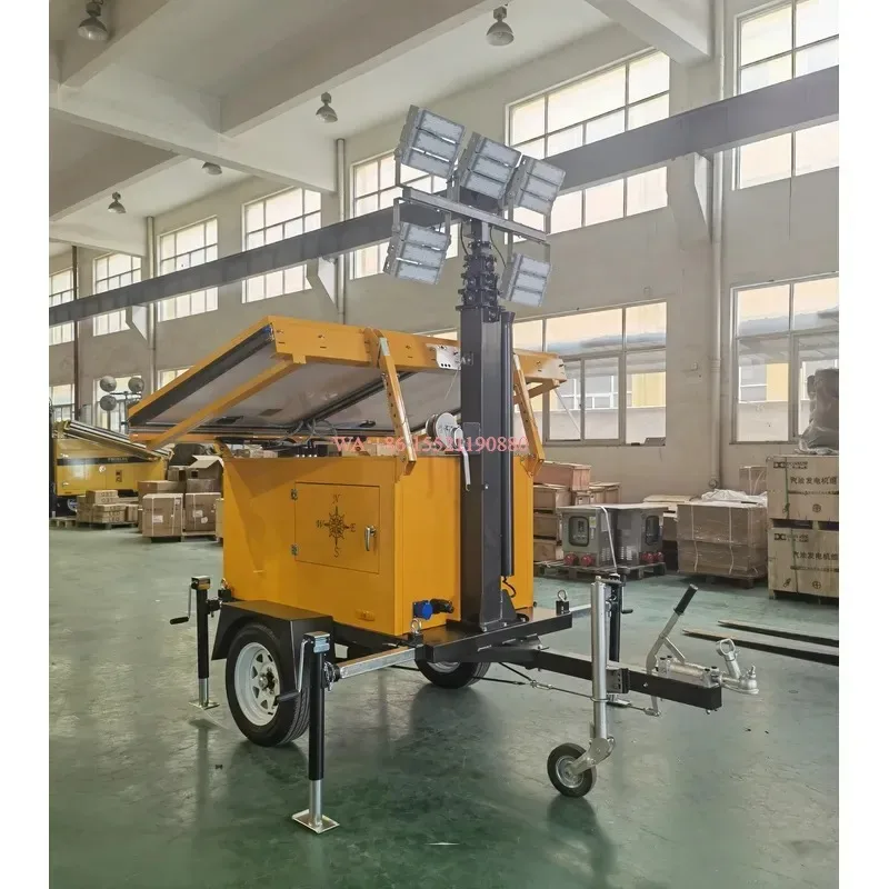 wmwmnu for SORNNE New IP65 Rated Solar Mobile Trailer Light Tower Site Solar Mining Outdoor Working Light Tower