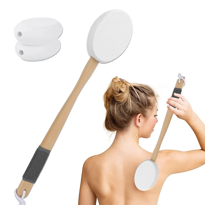 Lotion Sunscreen Shower Body Scrubber Long Handle Multi-Function Sunscreen Applicator Long Handle Body Cleaner Shower Brush