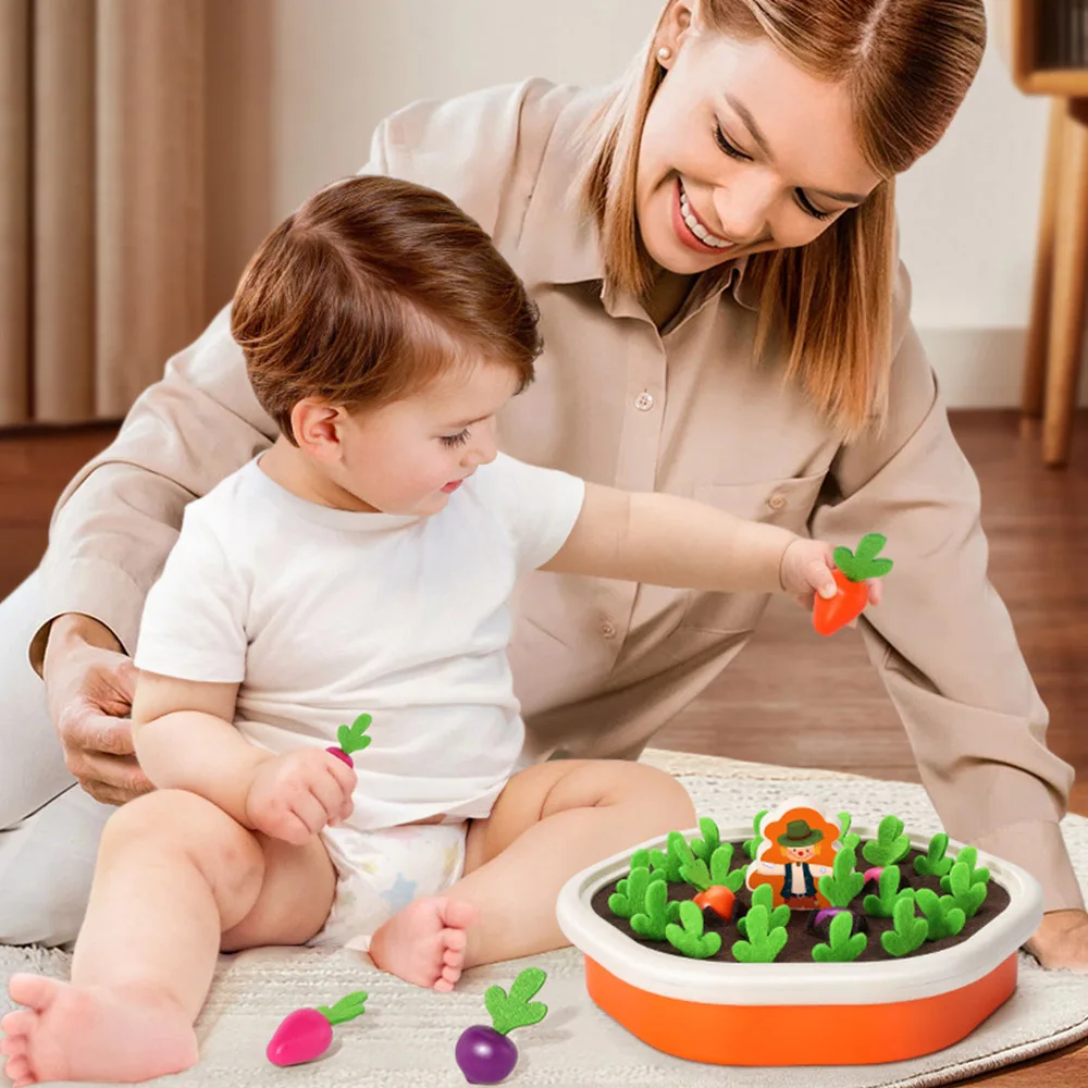 ของเล่นดึงแครอทเสริมพัฒนาการเด็ก เกมโต๊ะแบบอินเทอร์แอคทีฟ สนุกสนาน ช่วยสอนการเรียนรู้ สีสันสดใส เสริมทักษะการเรียนรู้สำหรับเด็กเล็ก