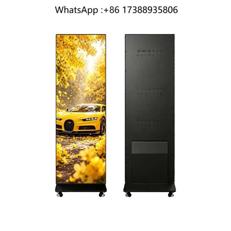 LED Full-color Poster Screen Advertising Machine Gob Display Folding Seamless Splicing Mobile Large Screen HDR10 IP65 Waterproof