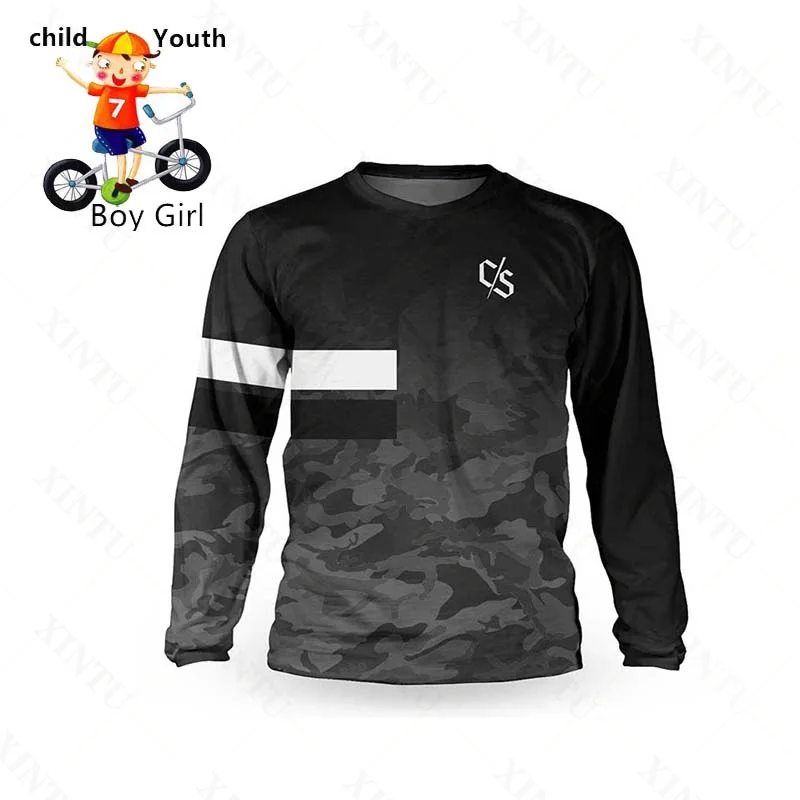 Kids Cross country Racing Loose rider T-shirt MTB cycling Jersey BMX DH MX Ropa D Boys downhill Youth Breathable Jersey