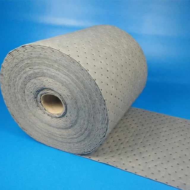 Tampone assorbente per versamenti di olio industriale Foglio assorbente per acqua per uso universale con perforazione