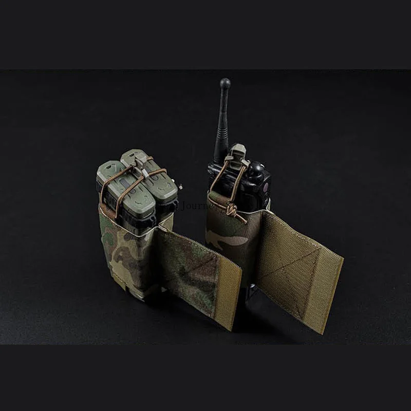 Rompi Taktis Airsoft Wingman V2 Tas Tempat Radio Elastis Gaya Ferro Kantong Majalah FCPC V5 Peralatan Berburu Paket Samping Radio