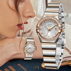 LIGE Luxury Woman Wristwatch Waterproof Luminous Date Stainless Steel Watch Women Gift Ladies Quartz Womens Watches Reloj Mujer