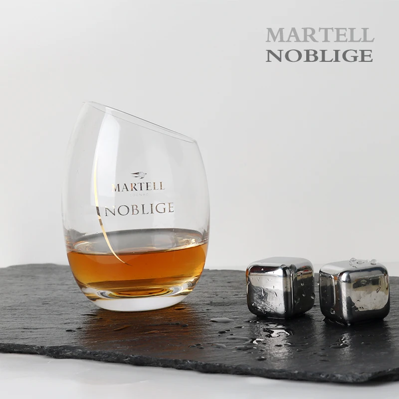 MARTELL Whisky glass Gold Label Slant glass Celebrity glass Shot glass wine glass