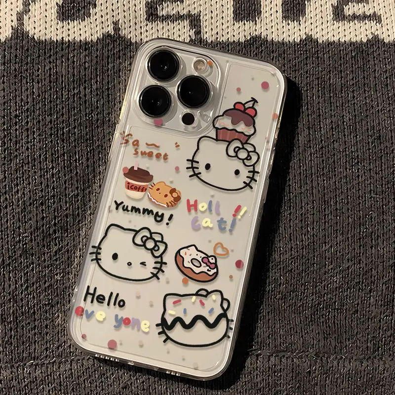 Neue Cartoon Hallo Kitty Handy hülle für Samsung S24 S23 S22 S21 S20 S10 Fe Note20 Note10 plus Ultra Lite 5g klare weiche TPU-Abdeckung