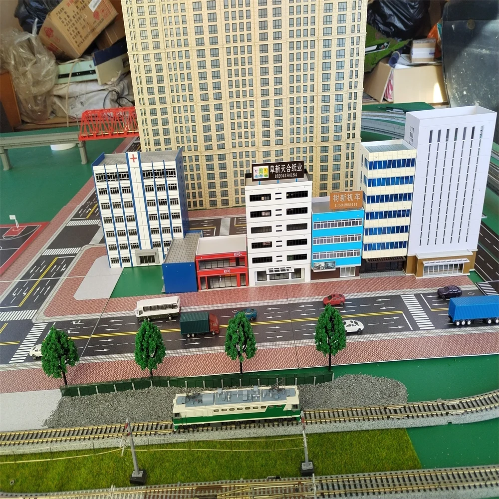 N Scale 1/150/100/87/72/64/50 Assembly Simulation Building Model Garage Fire Station Layout Diorama