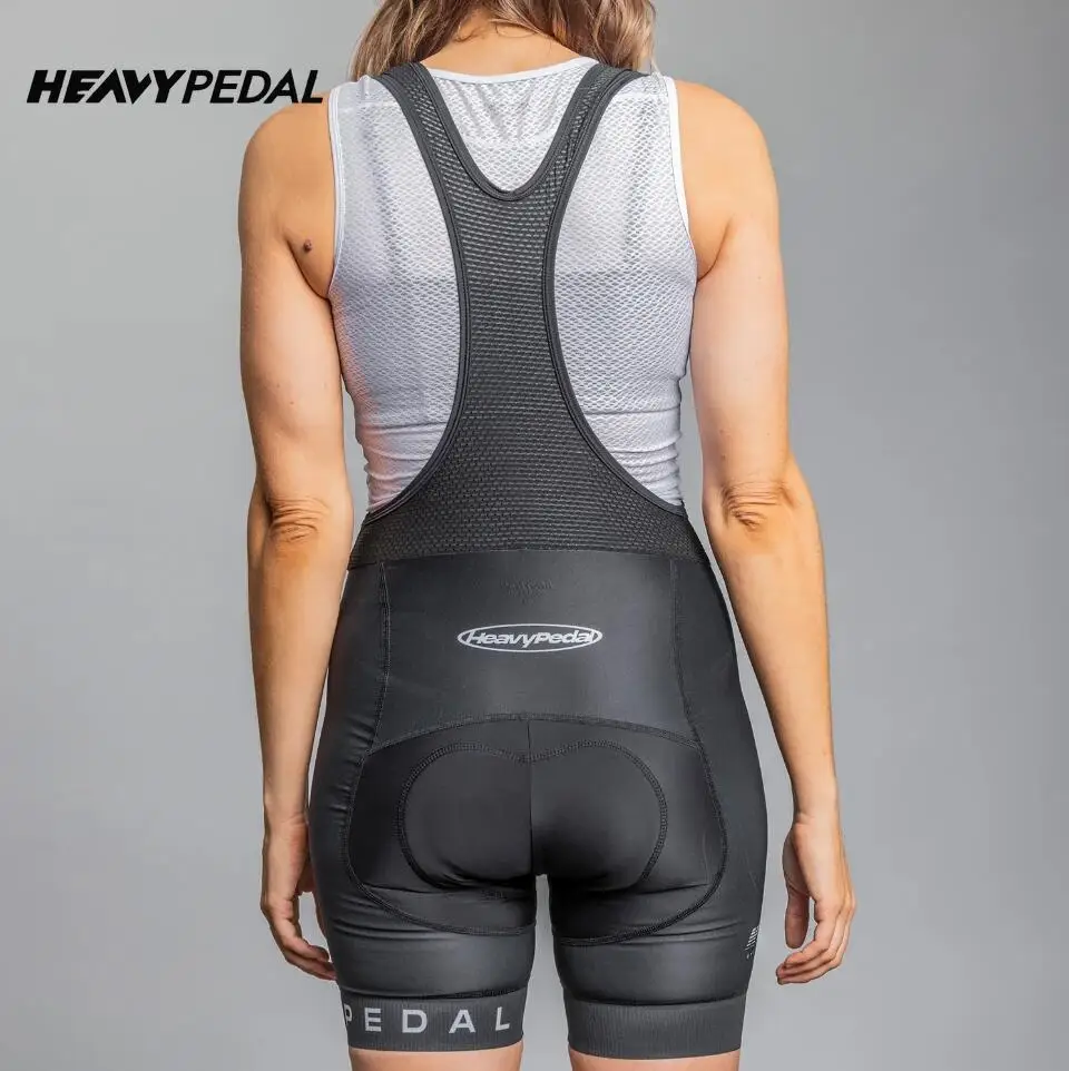 Heavypedal Women Cycling Bib Shorts MTB Tights Mountain Bike Jumpsuit Female Braces Bibs Road Bicycle Clothing Pro Summer