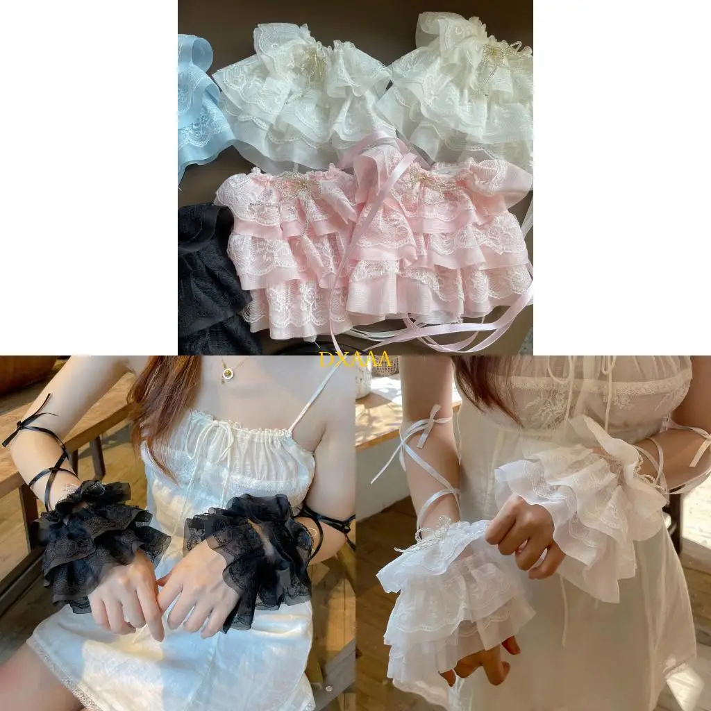 

DXAA Нейлоновые кружевные рукава с регулируемым закрытием для элегантных аксессуаров для тематических нарядов