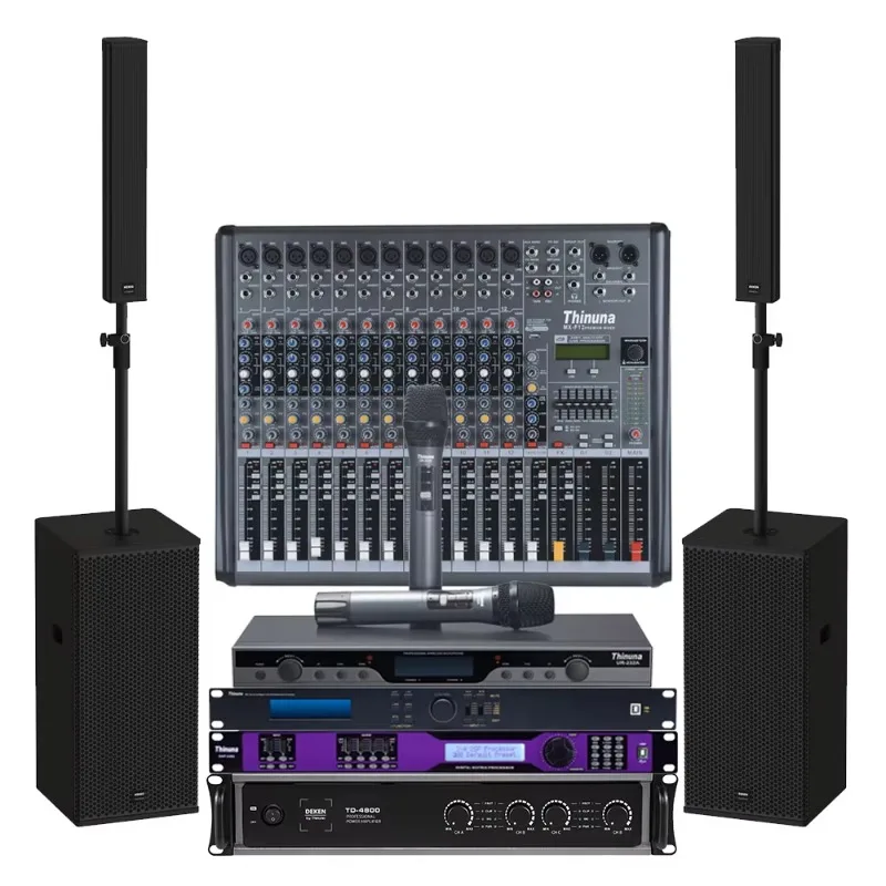 Deken SHOW Q30 6 Unit Full Range Frequency Airtight Speaker 480W 2-way Professional Line Array System Stage Column Sound Speaker