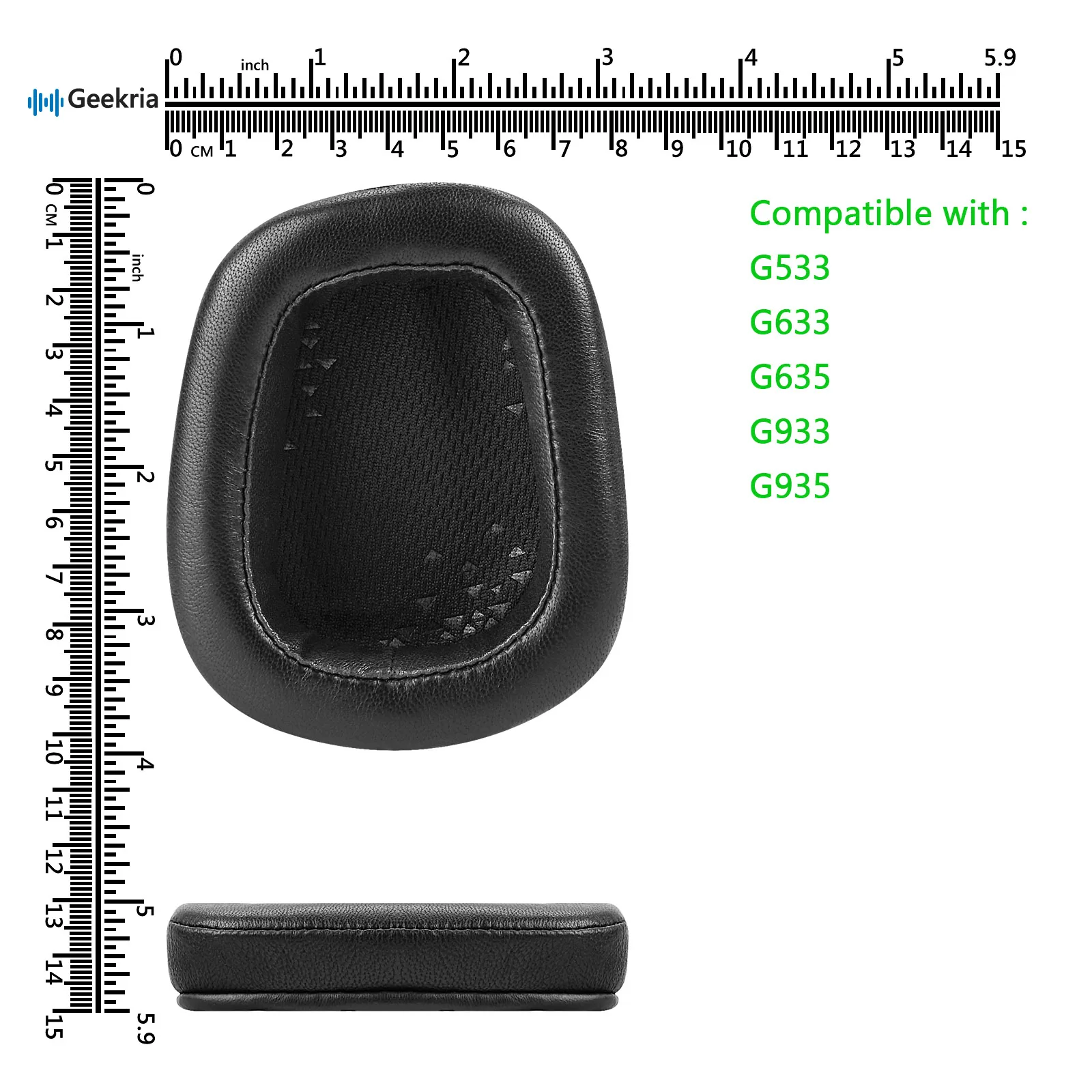 Geekria Elite carneiro substituição Ear Pads para auscultadores Logitech, G533, G633, G635, G933, G935