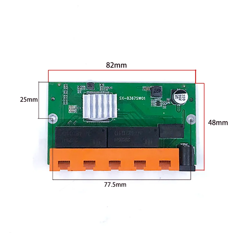 Коммутатор Настольный на 5 портов, RJ45, 10/100 Мбит/с