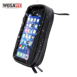 WOSAWE-Sac de téléphone portable magnétique pour moto, matériau précieux, étanche, peut se connecter au téléphone portable, boîte de navigation GPS