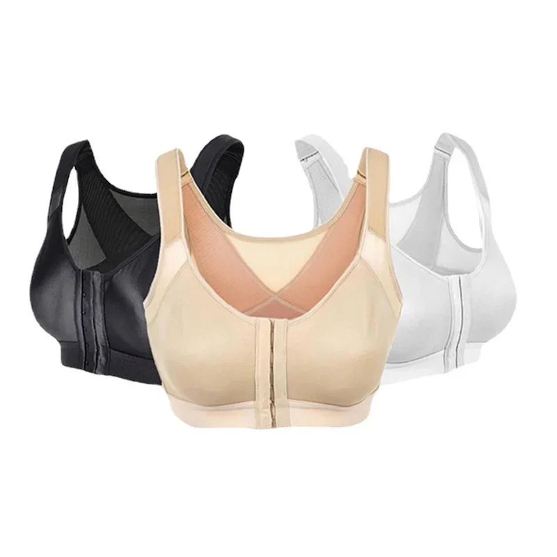 Correttore posturale con chiusura anteriore da donna reggiseno sollevabile Cross Back Push Up intimo antiurto supporto sportivo reggiseni gilet