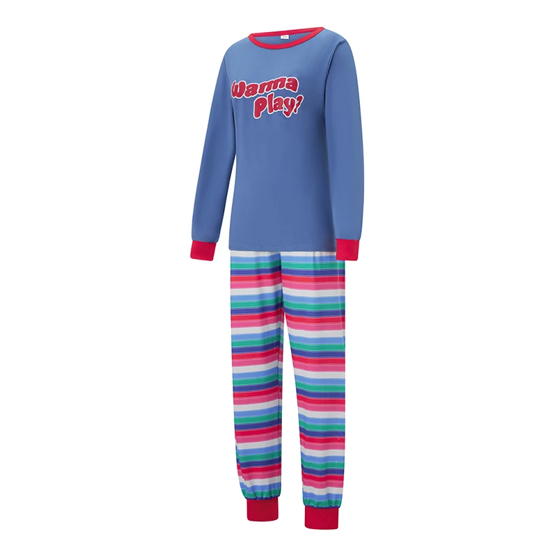 Bijpassende familiepyjamaset Gezellige tops met lange mouwen en geruite broek Nachtkleding Loungewear voor alle leeftijden