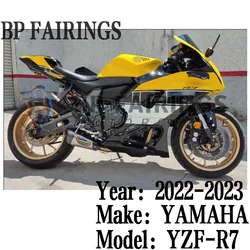 For YAMAHA YZF-R7 2022 Fairings New ABS Motorcycle Fairing Kit Fit for YAMAHA YZFR7  2022 Bodywork Fairings Set Yellow