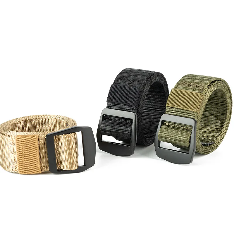 Belt For Men Army Outdoor Hunting Tactical Metal Buckle Multi Function Combat Survival Nylon Canvas Security Male Military Belts