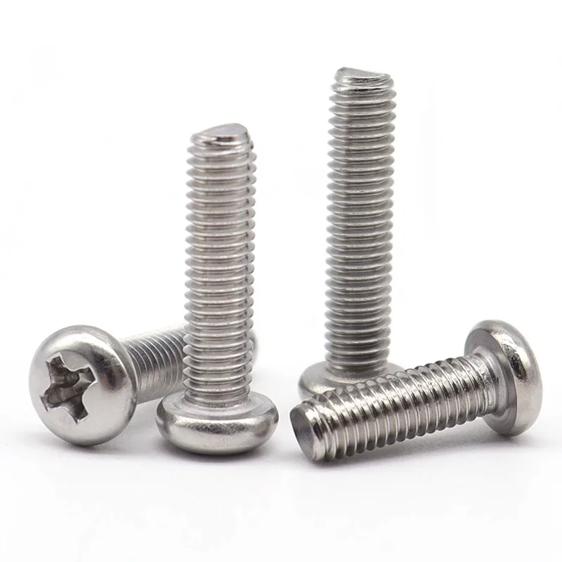 Weiyi GB818 10 # 12 # 1/4'' 5/16'' 3/8'' UNC UNF SUS304 Edelstahl Kreuzschlitz-Flachkopfschrauben Maschinenbolzen – Detail 5
