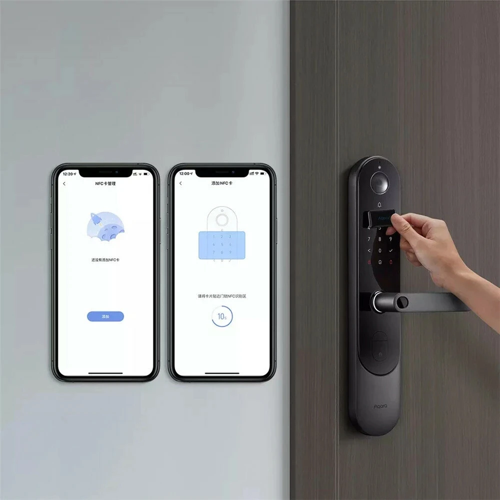 Aqara Smart Door Lock NFC Card Support Aqara Smart Door Lock N100 P100 Series APP Control EAL5+ Chip for Home Security NFC Card