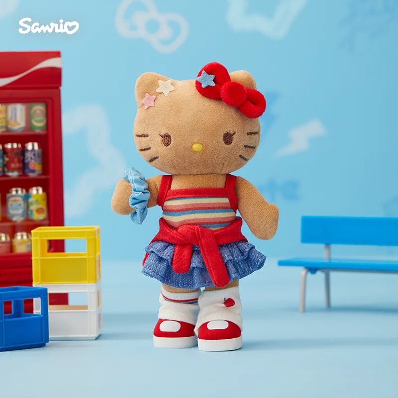 

Sanrio Characs Hello Kitty's Day Series Plush Pendant Reversible Soft Stuffed Toy Trendy Bag Decoration Anime Peripheral