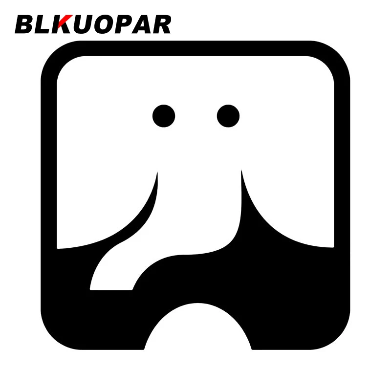 

BLKUOPAR Head Elephant Funny Car Stickers Vinyl Personality Decal Sunscreen Waterproof Windows Decoration Surfboard Car Lable