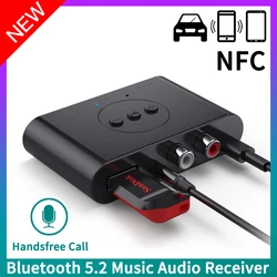NFC Bluetooth Audio Receiver 3.5mm AUX RCA USB U-Disk Stereo Music Wireless Adapter With Mic For Car Kit Speaker Amplifier