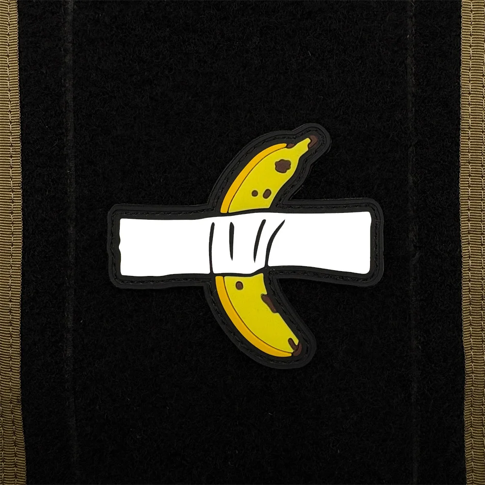 Parche táctico PVC 3D plátano con gancho y bucle para chaleco - imagen 5